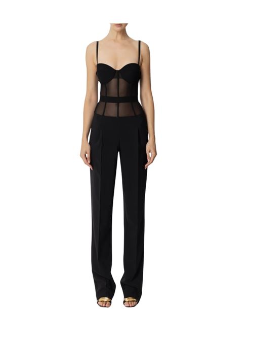 Crepe and tulle jumpsuit ELISABETTA FRANCHI | TU03051E2.110